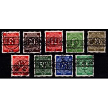 1948-49 - Engelsk-Amerikansk Zone - Blandet Lot - Frimærke - Stemplet.